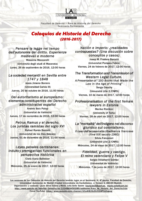 Historia del Derecho UAM Universidad Autónoma de Madrid